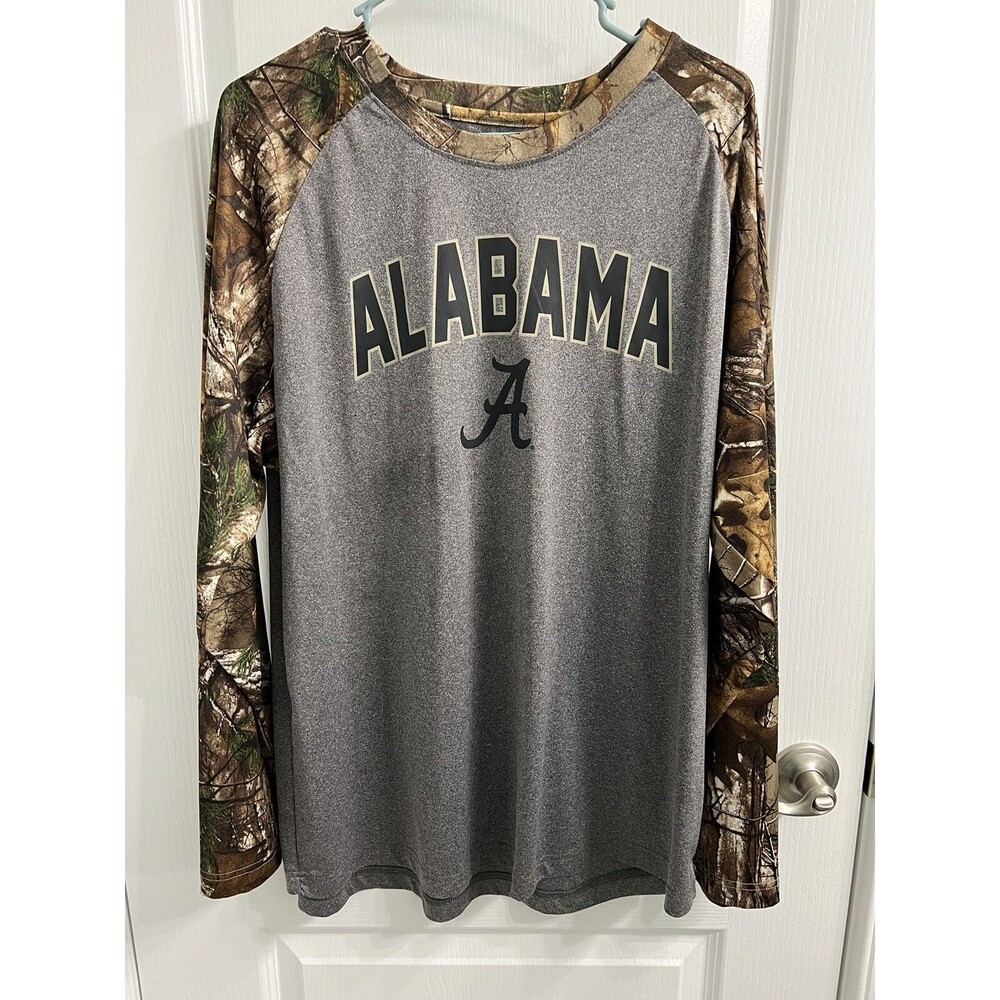 Realtree Camo Alabama Crimson Tide Men's Colosseum Raglan Tee Size XXL